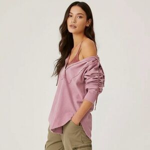 Pilcro Surplice Tunic Hoodie Oversized Pullover Cotton – Size Small